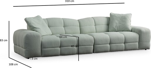 Sofa s 3 sjedala MAEVE