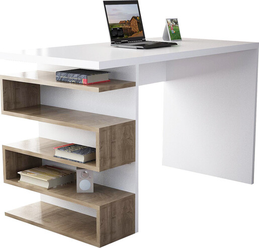 Radni stol SNAKE, Snake - White, Walnut