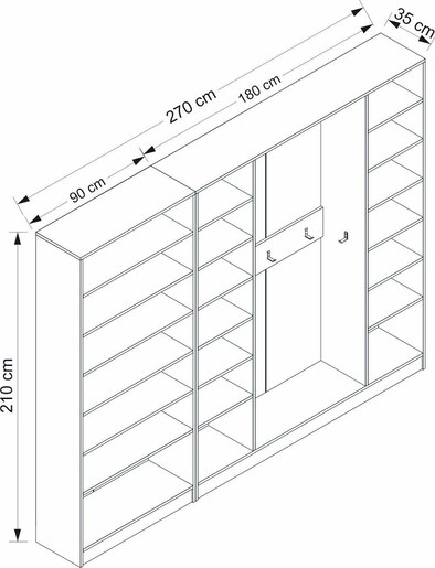 Stalak za hodnik, Noah - 8202