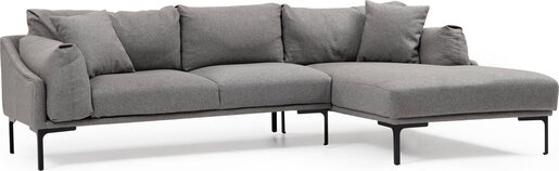 Kutna garnitura LEO, desna, siva, Leo Corner Right - Grey