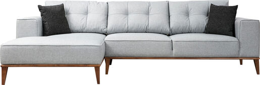 Kutna garnitura na razvlačenje, Svijetlo siva, Montana Corner Left (Chl+3R)