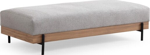 Tabure, Eti Oak Pouffe - Grey