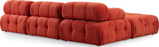 Kutna garnitura Doblo 3 Seater with Pouffe ( L1-O1-1R-Pouffe) - crvena