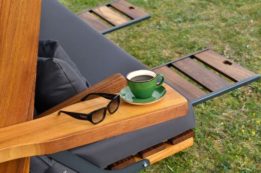 Vrtni trosjed za ljuljanje, prirodno antracit boja, Luna Deluxe 2600 - Anthracite