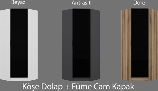 Garderoba, Kale Glass Dark Grey3 - 210