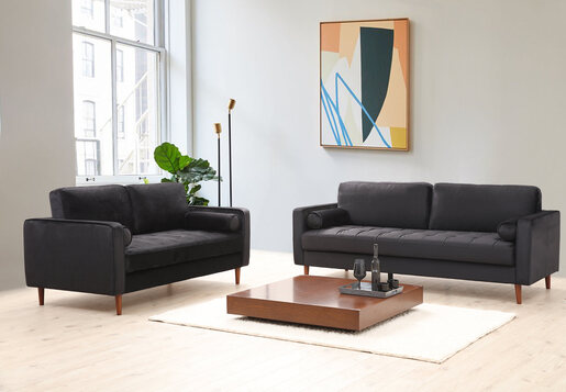 Dvosjed ROMA crna, Rome - Black