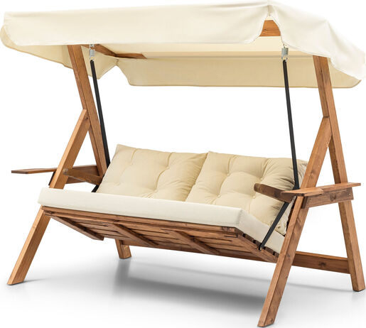 Vrtni trosjed za ljuljanje, krema boja, Galata Swing S3 - Cream