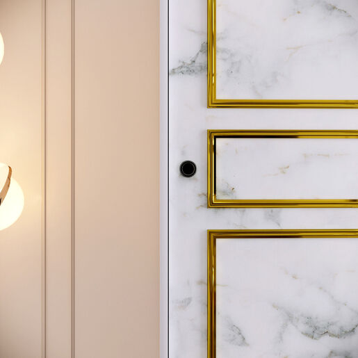 Garderoba, Martin Sürgülü 120 - White, Black, Gold