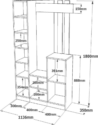 Ormar za predsoblje, DD7-W