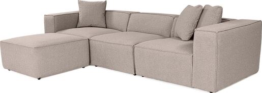 Kutna garnitura Lora (L1-O1-1R-POUFFE ) - Peach