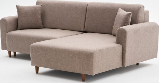 Kutna garnitura na razvlačenje Mane desni - smeđa