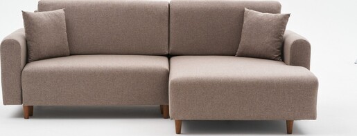 Kutna garnitura na razvlačenje Mane desni - smeđa