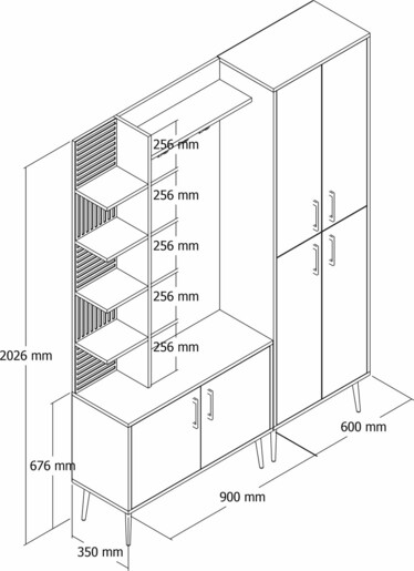 Ormar za hodnik Azariah
