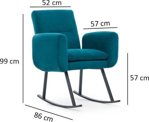 Stolica za ljuljanje, Petrol Green, Kono - Petrol Green