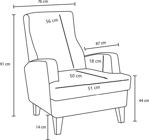 Sofa s 1 sjedećim mjestom CAMILLE