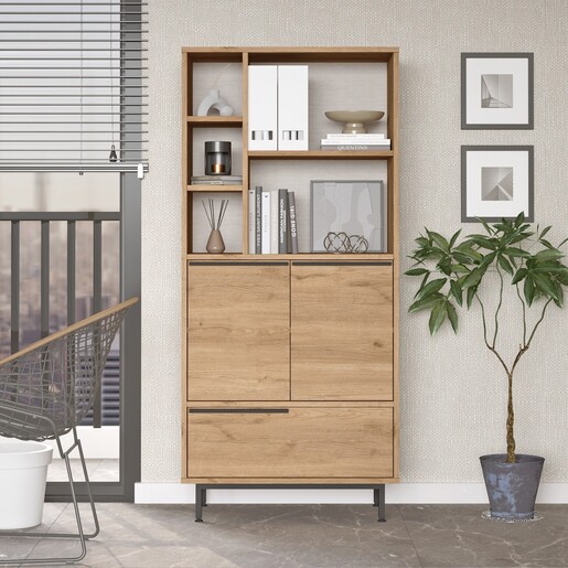 Ormar, Kumsal PTP - Walnut, White