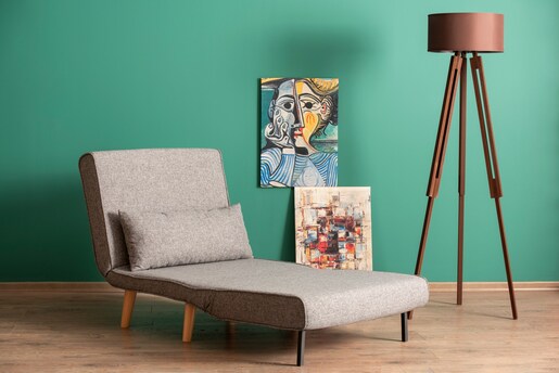 Fotelja na razvlačenje, Svijetlo siva, Folde Single - Light Grey