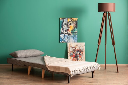 Fotelja na razvlačenje, Svijetlo siva, Folde Single - Light Grey