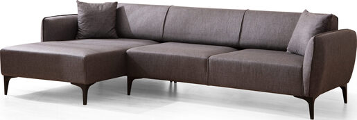 Kutna garnitura, Tamno siva, Belissimo Left - Dark Grey