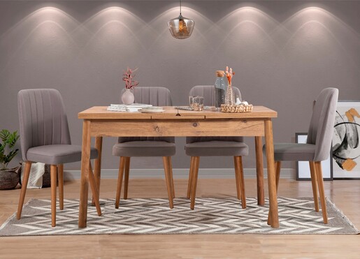 Set stolova i stolica (5 komada), Atlantski bor Sivo, Santiago 0701 - 1 A