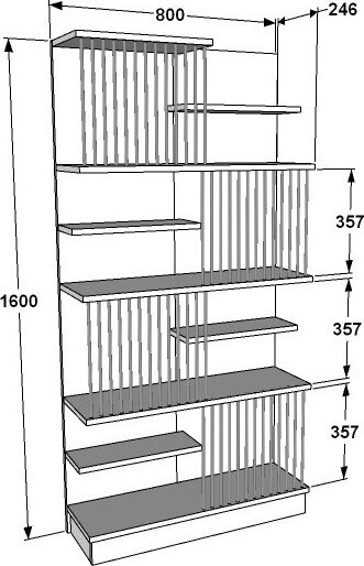 Polica za knjige Charlee