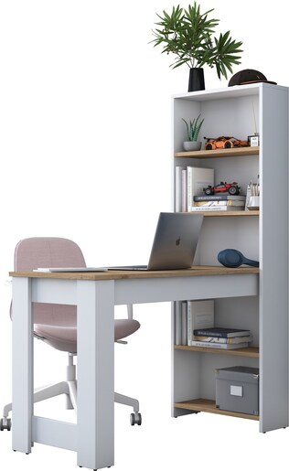 Radni stol, Bijela boja Orah, HA106 - 2493