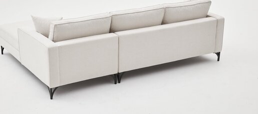 Kutna garnitura, Krem Crno, Berlin Right - Cream, Black