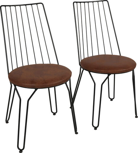 Set stolica (2 komada), Crno, Ada 281