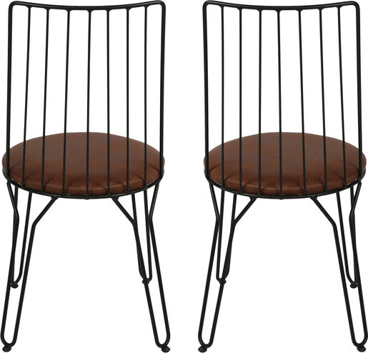 Set stolica (2 komada), Crno, Ada 281