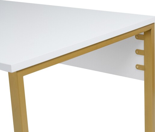Stol za učenje XAVIER, bijela boja, zlatna boja