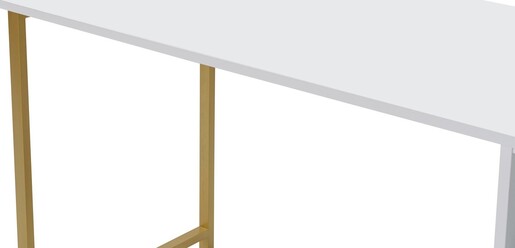 Stol za učenje XAVIER, bijela boja, zlatna boja