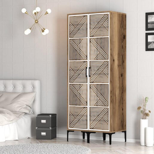 Ormar, Kumsal PP - Walnut, White