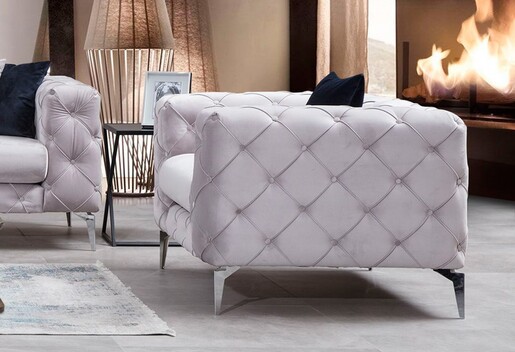 Naslonjač, Como - Light Grey