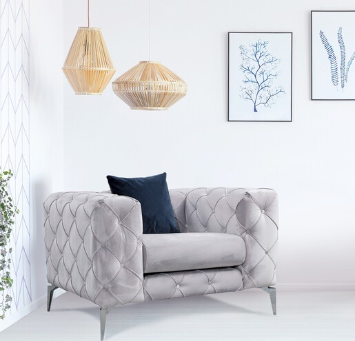 Naslonjač, Como - Light Grey