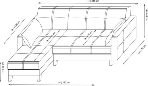 Kutna sofa-krevet HATTIE