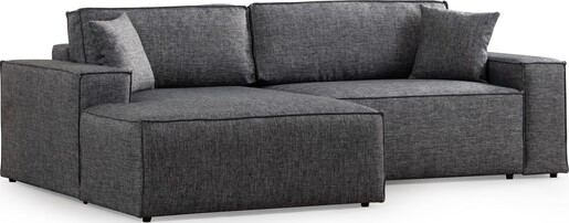 Kutna garnitura na razvlačenje Pirlo Corner lijevi - tamno sivi