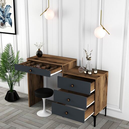 Stol, Lizbon 550 - Walnut, Anthracite