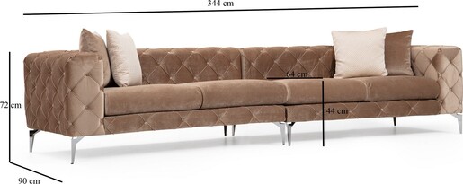 Četverosjed, COMO, krem tamni, Como - Dark Cream