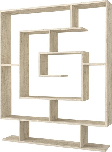 Polica za knjige SARMASIK, boja Travertine