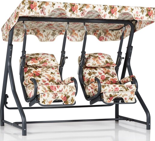 Vrtni dvosjed za ljuljanje, višebojno boja, Daisy Güllü 2 Kişilik Salıncak