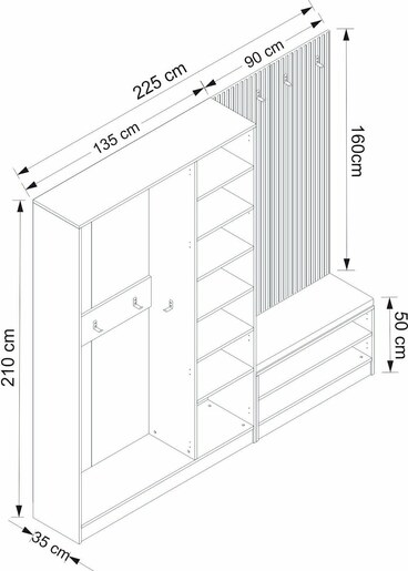 Stalak za hodnik, Noah - 8320