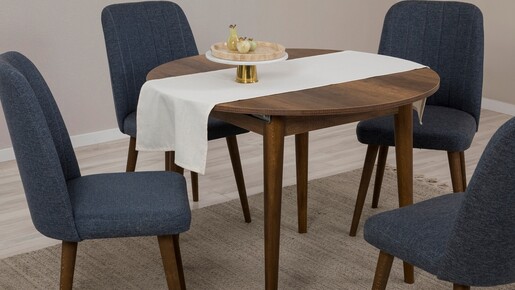 Proširivi blagavaonski stol i stolice (5 komada) Colette