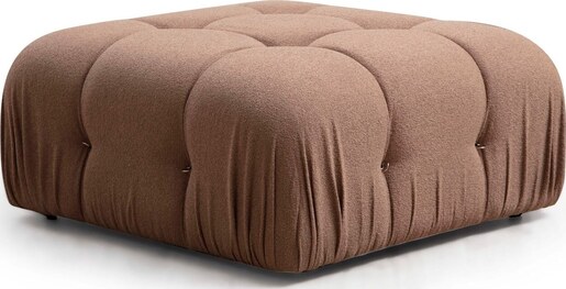 Tabure, Smeđa, Bubble Pouffe - Brown Bouclette