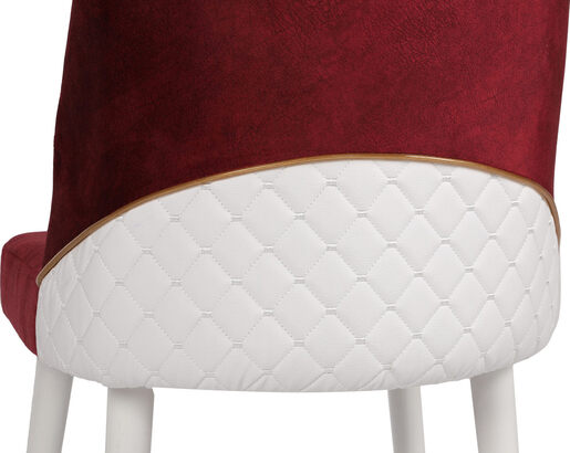 Set stolica (2 komada), Bordo crvena Bijela boja, Nova 782
