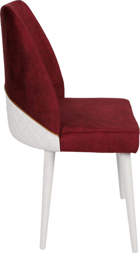 Set stolica (2 komada), Bordo crvena Bijela boja, Nova 782