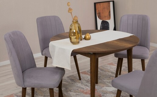 Proširivi blagavaonski stol i stolice (5 komada) Navy