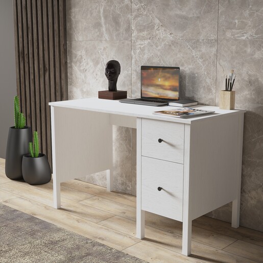 Stol za učenje HUDSON, drveno, bijela boja