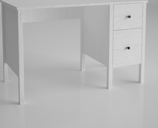 Stol za učenje HUDSON, drveno, bijela boja