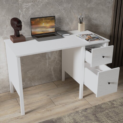 Stol za učenje HUDSON, drveno, bijela boja