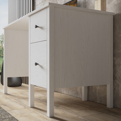 Stol za učenje HUDSON, drveno, bijela boja